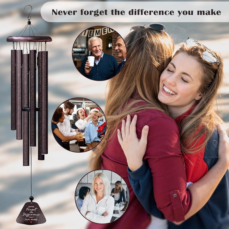 Yesruby Thank You Gifts for Women/Coworkers/Men 32” Wind Chimes, Employee Teacher Staff Housekeeping Volunteer Appreciation Gifts, Appreciation Farewell Retirement Chaos Coordinator Gift for Coworkers - Image 4